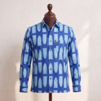 Gyamfi Menswear.com - Blue & Light Blue Oval Pattern Shirt (1)