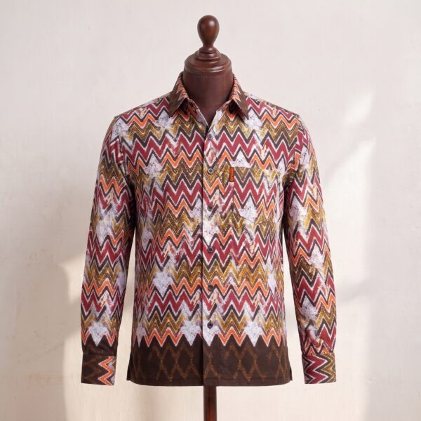 Gyamfi Menswear.com - Burgundy & Mustard Chevron Print Shirt (1) Gyamfi Menswear.com - Burgundy & Mustard Chevron Print Shirt (1)