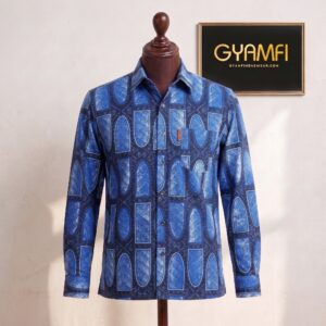 Gyamfi Menswear.com – Purple & Blue Geometric Print Shirt (1)